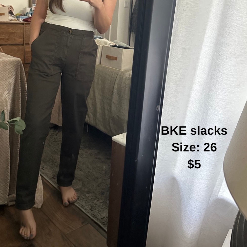 BKE Dark Olive Trousers